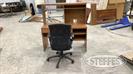 Wooden Desk w/ Office Chair & Protective Floor